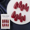 Faux ongles VITAGWX Presse de couleur unie sur les pointes d'ongles réutilisables faux bâton de couverture complète 24 pièces ensemble ongles acryliques