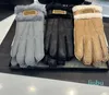 Fünf-Finger-Handschuhe Winter Damen Fingerspitzen Wolle Samt warm Outdoor Motorrad Radfahren winddicht