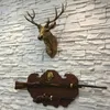 Dekorativa föremål Figurer Faux Deer Head Taxidermy Animal Wall Decor Handmased Farmhouse Harts Home Decoration Accessories Modern för 231204