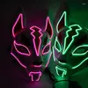 Party Supplies 2023 Japanese Anime Firefox LED Luminous Mask Orange Green Purple 10 Color Optional Cool Halloween Glow Cosplay