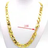 NIEUWE KETTING HEREN KETTING ZWARE 12mm Stamper 24K GOUD AUTHENTIEKE AFWERKING MIAMI CUBAANSE LINK Onvoorwaardelijke Levenslange Vervanging277d