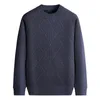 Men's Sweaters Fashionable Round Neck Knitted Pullover Sweater Autumn And Winter Solid Colour Warm Bottom Casual Knit