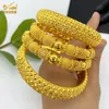 Bangle Aniid Luxury Dubai Gold Plated Bared for Women Arar Bridal Charm Bracelet Negerian Wedding Hight