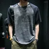 Men's T Shirts 095 Fast Dry Outdoor T-shirt Summer Fashion Men Ice Silky Short Sleeve Vintage Patchwork Camouflage Print Loose Casual Cozy