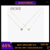 Pendants ROXI 925 Sterling Silver Turquoise Crystal Petal Patter Pendant Necklaces For Women Delicate Wedding Jewelry Collar Mujer