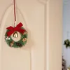 Decorative Flowers Christmas Wreath With Bow Festive Bell For Atmosphere Wall Arts Supplies Trees Doors Window Walls