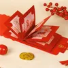 Luck Money Bag Pull-out Money Pocket Best Wishes 2024 New Year Packet Blessing Bag Pull-out Dragon Pattern Red Envelope