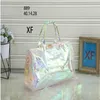 Designer women travel bags High Capacity luggage men shoulder pvc duffel bag carry on luggage Dazzle colour blue 40x14x28cm gyt215K