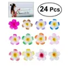 24 pz 2/4 pollici hawaiano plumeria fiore fermaglio per capelli schiuma accessorio per capelli per la festa in spiaggia evento di nozze decorazione accessori 12 Col213F