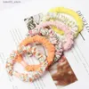 Headwear Hair Accessories 6Pack Women Elastic Hair Bands Cute Hair Ties Gum Print Girls Scrunchies Set Ponytail Holder Small Scrunchy Hair Accessories Q231204