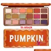 Eye Shadow Pumpkin Eyeshadow Palette Makeup 18 Color Classic Colors Spice Shimmer Matte High Quality Drop Delivery Health Beauty Eyes Dhqf5