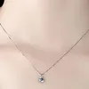 1CT 65mm ef round moissanite 925 Sterling Silver Preslace Necklace Diamond Test Vired Gine Jewelry Girl Girl 8526027