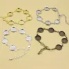 Whole-5pcs / lot Vintage cuivre rond blanc réglage lunette base vierge cabochon bracelet avec diamètre intérieur 12mm base pour bracelet bricolage K313M