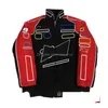 Motorcykelkläder F1 Forma One Racing Jacket Embroidered Logo Suit Drop Delivery Mobiles Motorcyklar Tillbehör DHL4E