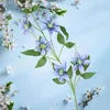 Dekorativa blommor Simulering Flower Realistic 5-Head Clematis Fake Easy Care for Wedding Home Decor Fantastisk konstgjord