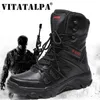 Stövlar män taktiska militära mens casual skor läder swat armé stövel motorcykel fotled strid svarta botas militares hombre y231204