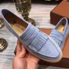 Loro Piano Top-quality Lo * Ro Pi * Ana Womens and Mens Lefu Shoes Flat Bottom Soft Single Shoe New Spring/summer 2024 Lazy Shoes Olcw High Quality