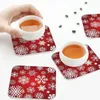 Table Mats Christmas Snowflakes Heat Resistant Mat For Food Utensils Kitchen Dishes Napkins Coffee