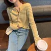 Women's Sweaters Blue Pullover Knit Tops For Woman Striped V-neck Sweater 90s Vintage Autumn Winter 2023 Korean Luxury Sale Cashmere Y2k