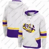 Colosseum Cream للرجال LSU Tigers Hoodie Lace Up Pullover تخصيص أي اسم أو رقم سوداء من النساء الأبيض