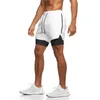 Herren Shorts 20232-in-1 Cordhose für Fitnessstudio, Fitness und Bodybuilding, schnell trocknende Crossfit-Sommer-Trainingskleidung