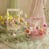 Gift Wrap 5pcs Waterproof Paper Flower Basket Portable Hand-held Packaging Box Bouquet Valentine's Day Wrapping Tote Bags
