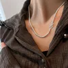 Chaînes 925 Sterling Silver Collier OT Fermoir Anneaux Cercles Collier Punk Géométrique Pour Femmes Fille Bijoux Cadeau Goutte En Gros