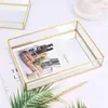 Nordic Retro Jewelry Box Storage Exquisite Glass Tray for Earrings Necklace Ring Pendant Bracelet Makeup Display Stand 211105236z