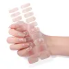 Semi-Cured Gel Nail Strips French Tip 20pcs and Clear Base French Manicure Strips Nail Wrap Gel Nail Sticker