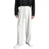 Męskie spodnie workowate harajuku białe proste ponadgabarytowe letni poliester y2k moda solidne swobodne przedmioty dla mężczyzn