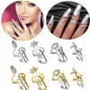 Bling Strass Nagel Ring Schmuck Finger Ring Für Frauen Bague Femme Kristall Fingertip Schutzhülle Nagel Dekorative Geschenk