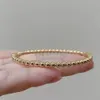 Bangle Charms V Gold Quality Luxury Brand Bangle Classical Bead Pearls Bracelet Rose Platinum Designer Jewelry For Women Fashion Bijoux 231204