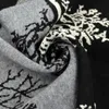 Scarves Winter Design Christmas Tree Men's Cashmere Scarf Luxury Brand High Quality Warm Neckerchief Silk Wool Scarves Men 231204