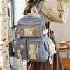 Koreańskie plecaki na dużych pojemności Kobiety Kawaii Uczniowie Preppy ITA Bag dla nastolatków dziewcząt słodkie wodoodporne torby szkolne 211026287k