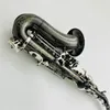 Saxofone soprano de alta qualidade, instrumentos musicais profissionais banhados a preto plano com acessórios de boquilha, frete grátis