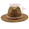 Berets Classics Mode Unisex Wide Brim Leopard Gedruckt Tie Dye Herbst Und Winter Fedora Hut Bunte Gürtel Casual Outdoor Sonnenschirm kappe