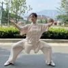Боевые искусства Тай Чи однотонный хлопок 6 цветов Высокое качество ушу кунг-фу одежда для детей и взрослых костюм Вин Чун 231204