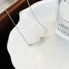 925 Sterling zilveren knoopketting voor dames hanger ketting trendy sieraden