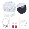 Jewelry Pouches 100Pcs Earring Card Adapters Adhesive Lip Clear For Necklace Girls