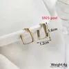 Charm New Fashion Square Baumeln Ohrringe für Frauen Gold Farbe Metall Hohl Geometrische Aussage Kristall Tropfen Ohrringe pendientes 2023 R231204