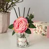 Diffuseur de roseaux – Diffuseur parfumé de jardin anglais avec 8 bâtons, diffuseur de parfum de maison pour décoration d'étagère de salle de bain