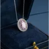 For Women Mom White Gold Plated Solid S Sterling Sier Oval Cut Sparkle Birthstone Pendant Necklace