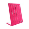 Mordoa mais estilo item cinza preto rosa vermelho linho veludo material colar placa de exibição l pingente rack jóias expositor mx200345z