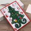 Decorações de Natal 2023 Árvore Infantil Artesanal DIY Estéreo Ornamentos de Layout de Cena de Madeira