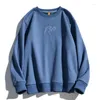 Męskie bluzy okrągłe bluza bluzka z kreskówek druk i aksamitna ciepła para pullover na długi czas i zima 2023