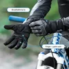 Fietshandschoenen ROCKBROS Fietshandschoenen Thermische herfst-winterhandschoenen Winddicht SBR Touchscreen Fietshandschoenen Lange vinger Schokbestendig Sporthandschoenen 231204