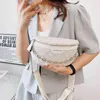 Femmes chaîne taille sacs femme toile Fanny Pack mode hanche ceinture sac dame de luxe marque épaule bandoulière poitrine 220609328y