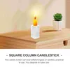 Candle Holders 3 Pcs Glass Holder Modern Candleholder Romantic Tapered Candles Square Tea Light Pillar Dining Table Centerpiece
