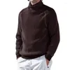 Maglioni da uomo Moda Autunno e caldo maglione invernale Donna Pullover Abiti da uomo Semplice camicia in maglia a maniche lunghe con collo alto e ispessimento allentato