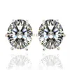 Brincos de moissanite coloridos D F 9k 14k 18k prata incrustada com design de floco de neve Rmantic atemporal e cintilante com Certifi3028